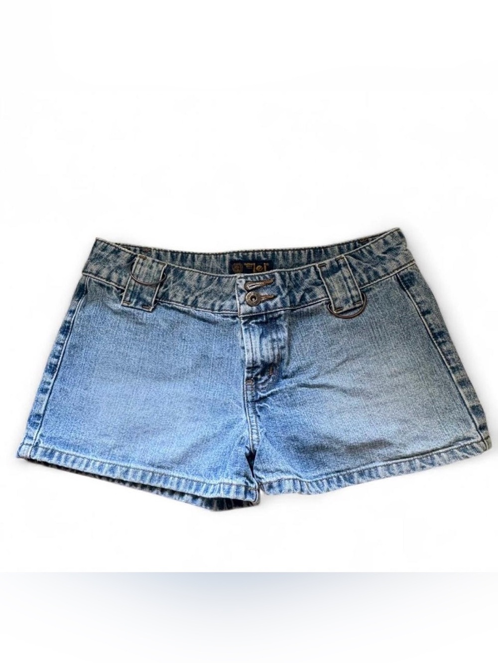 lei Light Blue Denim Low-Rise Shorts